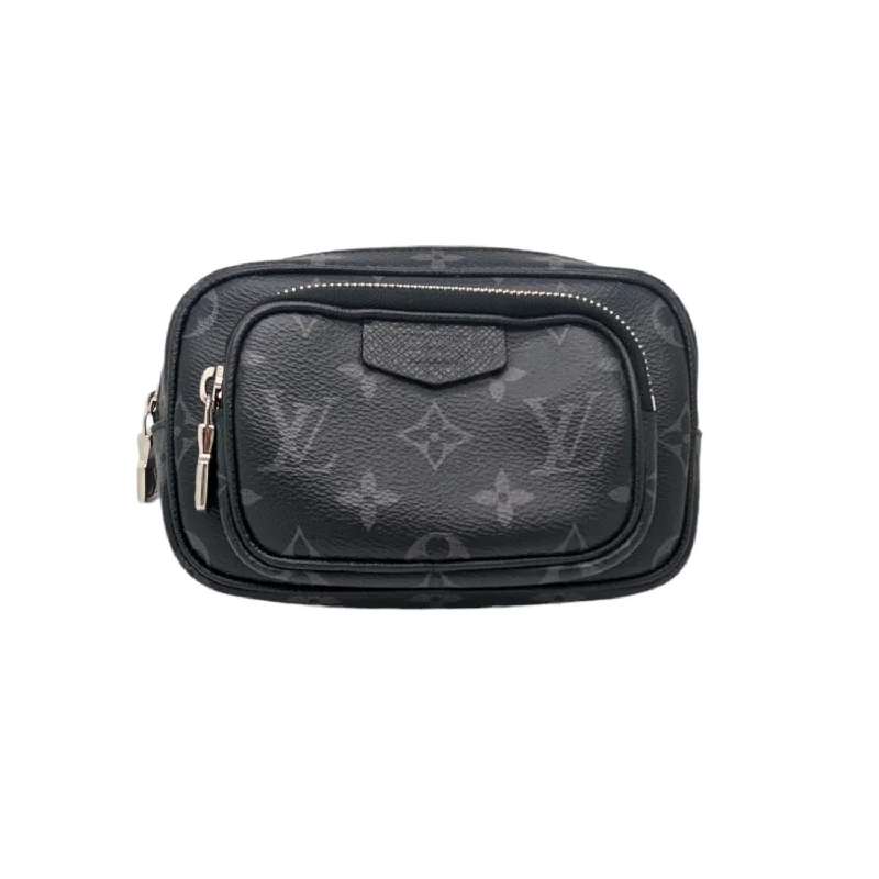 Louis Vuitton handbags with a patent - leather finish for a shiny lookLouis Vuitton Taiga Monogram Eclipse Outdoor Pouch Unisex