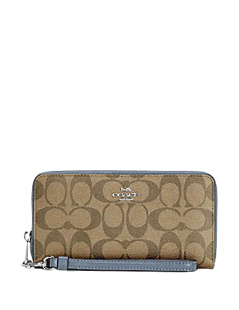 Coach Rogue bags with a detachable shoulder strap for versatile carryingCoach Long Zip Around Wallet In Signature Canvas