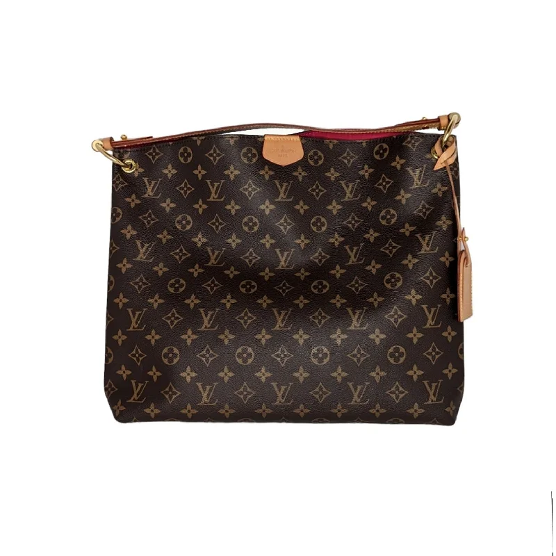 Louis Vuitton bags with a zip - around closure for enhanced securityLouis Vuitton Monogram Canvas Graceful MM Hobo Bag