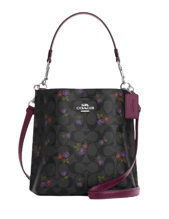 Coach Tabby bags with a classic turnlock closure for a timeless styleCoach Mollie Bucket Bag 22 In Signature Canvas With Country Floral Print