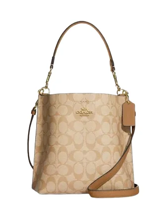 Coach bags with a back - zip pocket for storing valuables securelyCoach Mollie Bucket Bag 22 In Signature Canvas