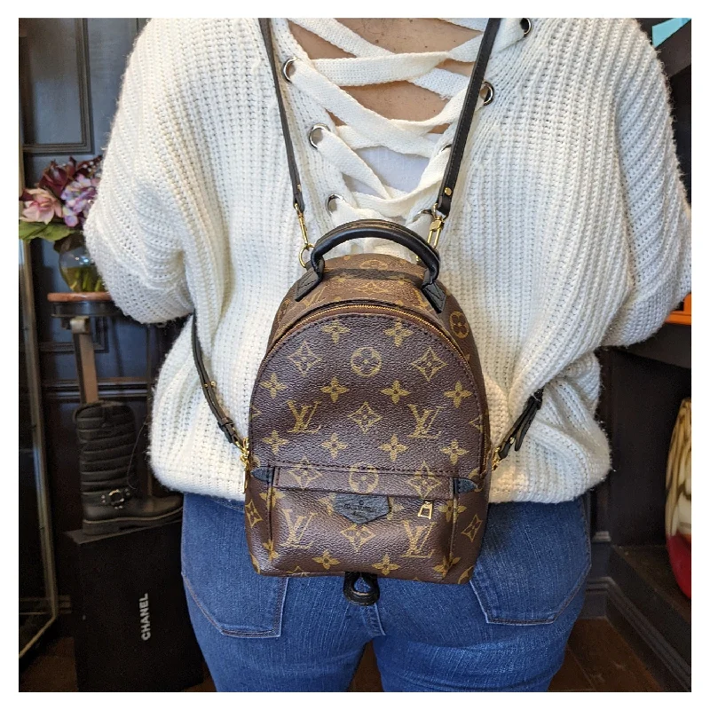 Louis Vuitton Alma bags with a detachable shoulder strap for versatilityLouis Vuitton Monogram Canvas Palm Springs Mini Backpack