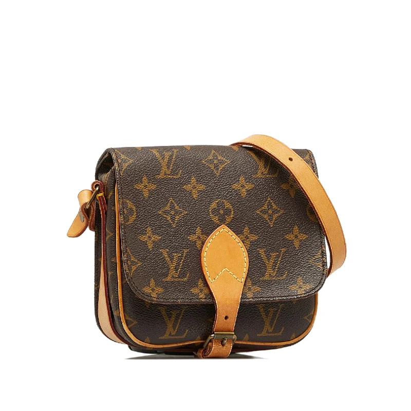 Ladies Louis Vuitton shoulder bags with a wide - width strap for comfortLouis Vuitton Monogram Cartouchiere MM (SHG-32DcGv)