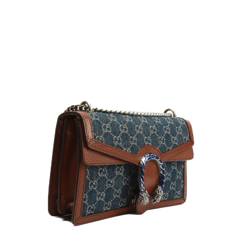 Women Gucci Sylvie bags with a monogram - embossed leatherGUCCI GG Small Dionysus Shoulder Denim