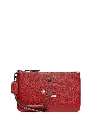 Coach tote bags with a water - resistant lining for practicalityCoach Disney X Coach Small Wristlet With Mickey Motif