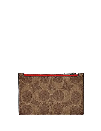 Ladies Coach crossbody bags with a single - strap design for simplicityCoach Zip Card Case In Signature Canvas