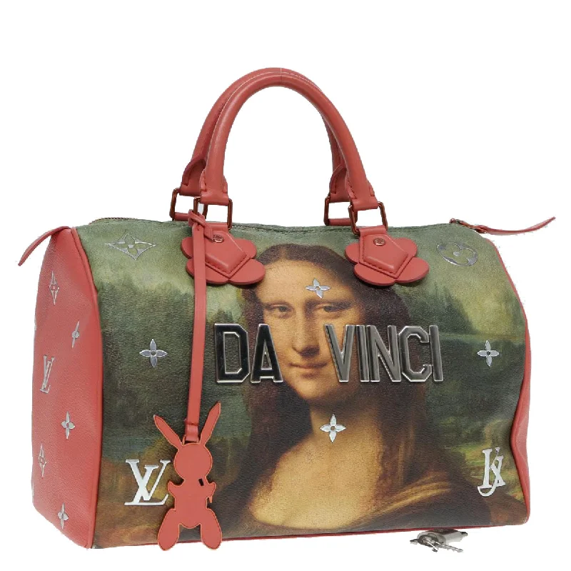 Louis Vuitton tote bags with a water - resistant coating for outdoor useLOUIS VUITTON Masters Collection Mona Lisa Speedy 30 Bag M43372 LV Auth 87609A