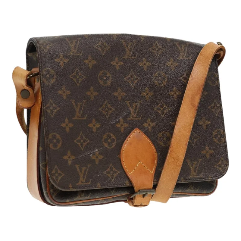 Louis Vuitton bags with a front - zip pocket for small items like keysLOUIS VUITTON Monogram Cartouchiere GM Shoulder Bag M51252 LV Auth 86787