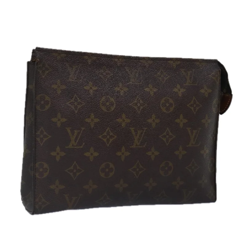 Louis Vuitton bags with a detachable mobile phone holder for convenienceLOUIS VUITTON Monogram Poche Toilette 26 Pouch M47542 LV Auth 83981