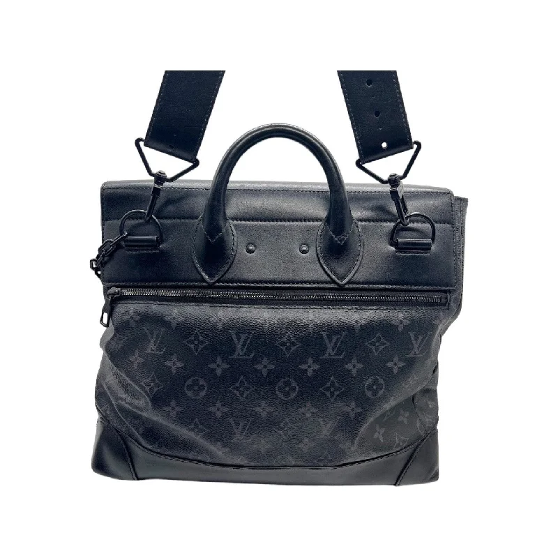 Louis Vuitton handbags with a metal - framed clasp for durabilityLouis Vuitton Monogram Eclipse Steamer PM