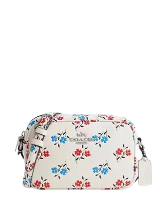 Medium - sized Coach shoulder bags in rich, deep colors for a sophisticated appearanceCoach Mini Jamie Camera Bag With Floral Print