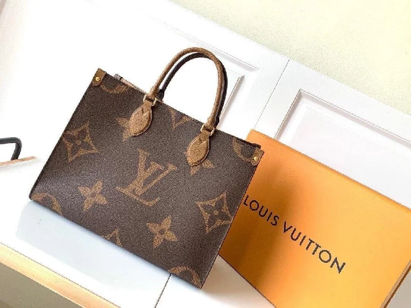 Louis Vuitton Alma bags featuring the signature top - handle designLouis Vuitton OnTheGo MM Tote Bag