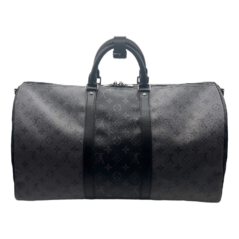 Ladies Louis Vuitton shoulder bags with a magnetic - closure flap for easeLouis Vuitton Monogram Eclipse Keepall Bandoulière 50