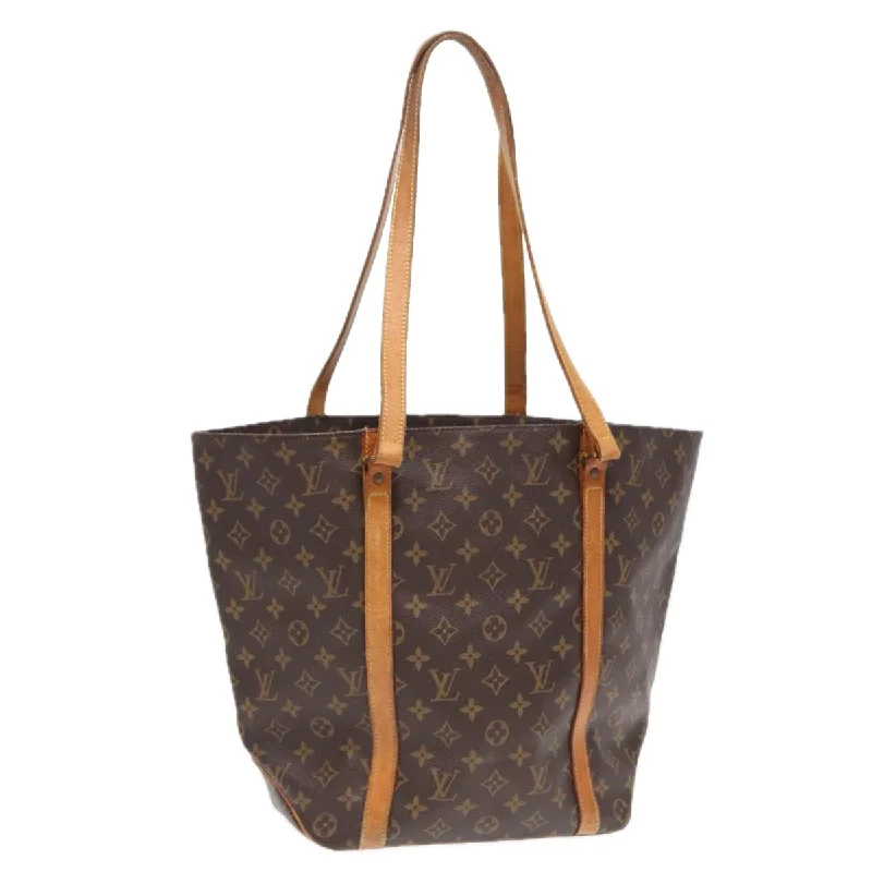 Louis Vuitton Petite Malle bags with a hard - shell structure for uniquenessLOUIS VUITTON Monogram Sac Shopping Tote Bag M51108 LV Auth ki4733