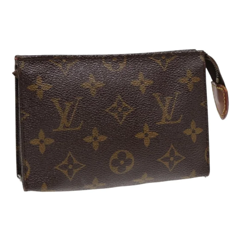 Louis Vuitton crossbody bags with a printed floral pattern for femininityLOUIS VUITTON Monogram Poche Toilette 15 Pouch M47546 LV Auth 84464