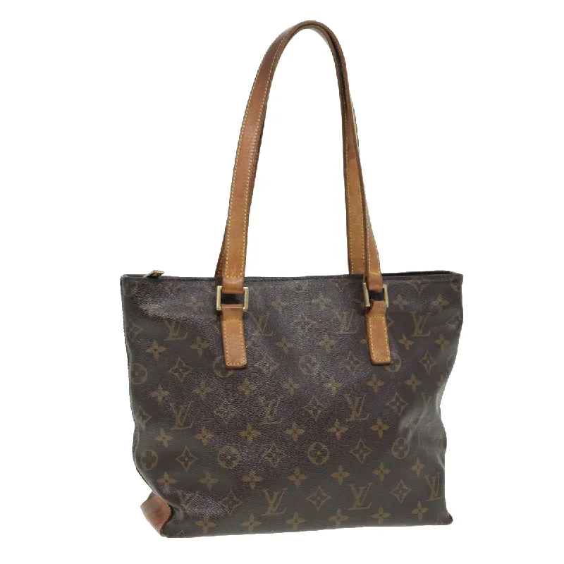 Louis Vuitton handbags with a back - zip pocket for storing valuablesLOUIS VUITTON Monogram Cabas Piano Tote Bag M51148 LV Auth 84470