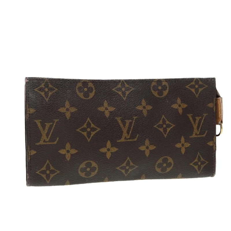 Ladies Louis Vuitton shoulder bags with a single - handle silhouetteLOUIS VUITTON Monogram Bucket GM Pouch Accessory Pouch LV Auth kk331