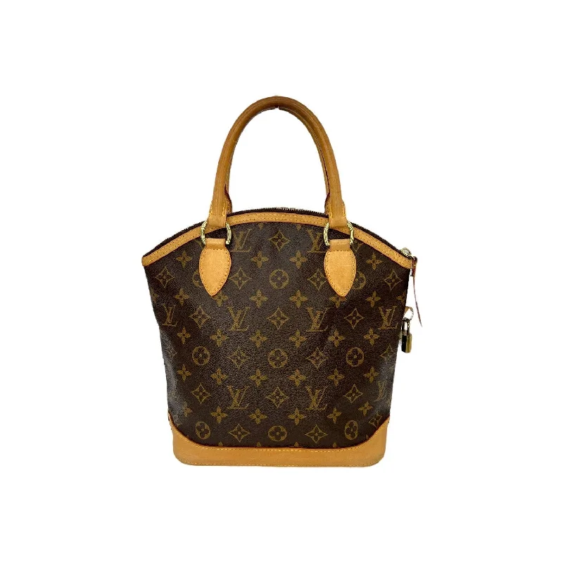 Louis Vuitton bags with a snap - button closure and a decorative charm for styleLouis Vuitton Vintage Monogram Lockit Vertical Tote Bag