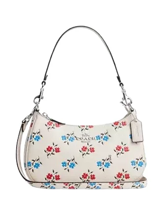 Coach Rogue bags with a detachable shoulder strap for versatile carryingCoach Teri Shoulder Bag With Floral Print