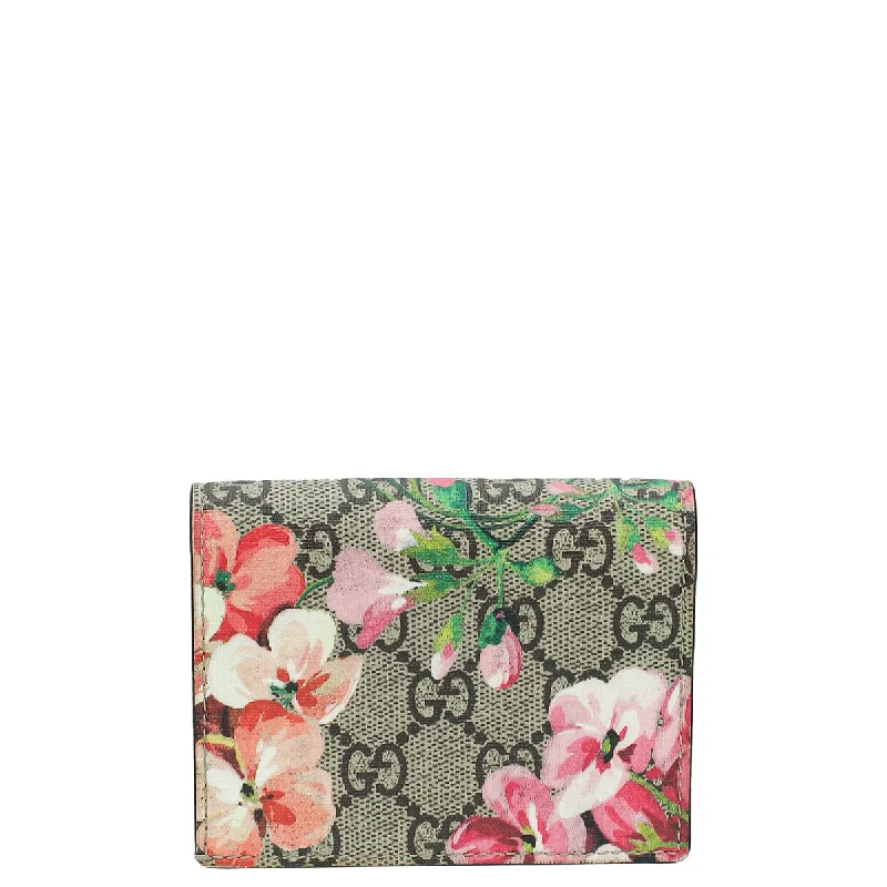 Women Gucci Sylvie bags with a leather - wrapped handleGucci Bicolor Blooms Print Card Case Wallet