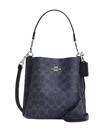 Coach tote bags with a double - handle and shoulder - strap option for easy useCoach Mollie Bucket Bag 22 In Signature Canvas