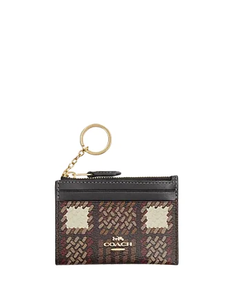 Coach crossbody bags in a vibrant, eye - catching color for a bold statementCoach Mini Skinny Id Case With Brushed Plaid Print