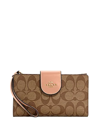 Coach crossbody bags with a printed floral pattern for a feminine touchCoach Tech Wallet In Colorblock Signature Canvas