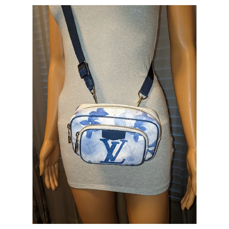 Louis Vuitton bags with a front - zip pocket for small items like keysLouis Vuitton Monogram Watercolor Outdoor Pouch Blue Unisex