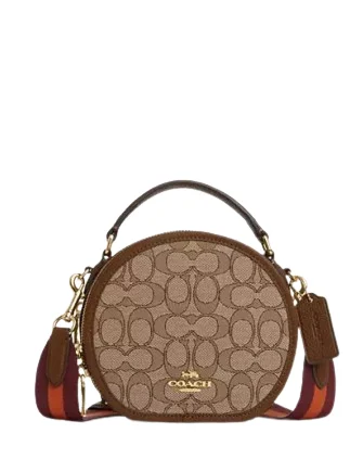 Coach Rogue bags featuring the signature C - hardware for a branded lookCoach Canteen Crossbody In Signature Jacquard