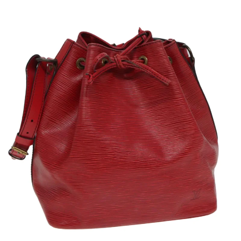 Louis Vuitton Speedy bags in monogram canvas for a classic lookLOUIS VUITTON Epi Petit Noe Shoulder Bag Red M44107 LV Auth 86578