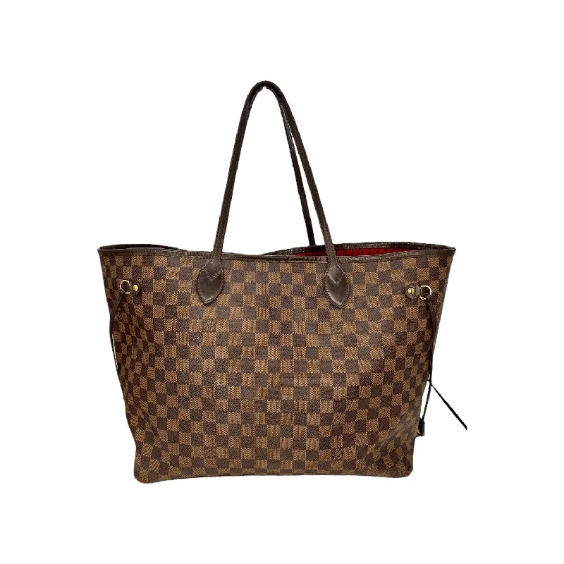 Louis Vuitton crossbody bags in a bold red color for a statementLouis Vuitton Damier Ebene Neverfull w/ Pouch GM