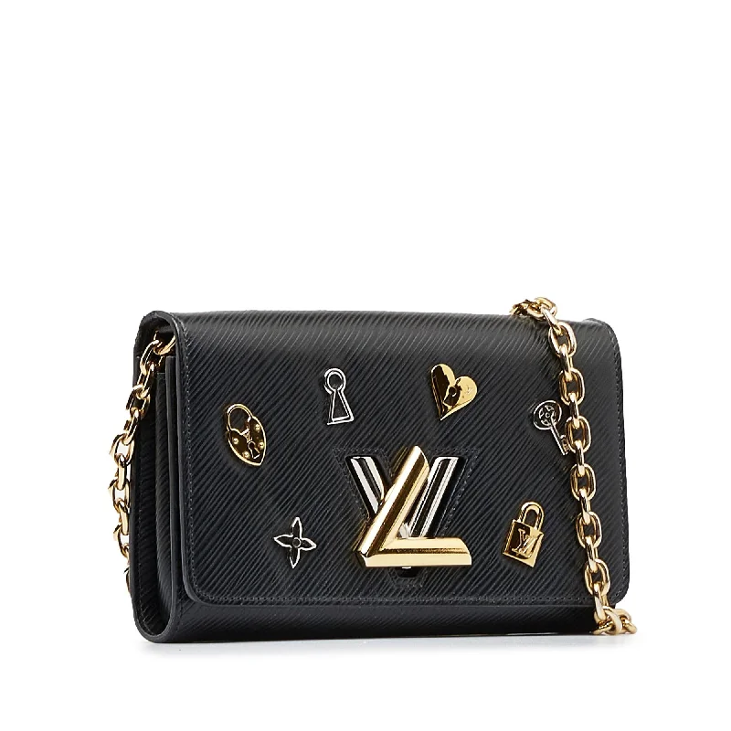 Louis Vuitton crossbody bags with a woven leather strap for textureLouis Vuitton Epi Twist Love Lock Chain Wallet (SHG-WDV2bU)