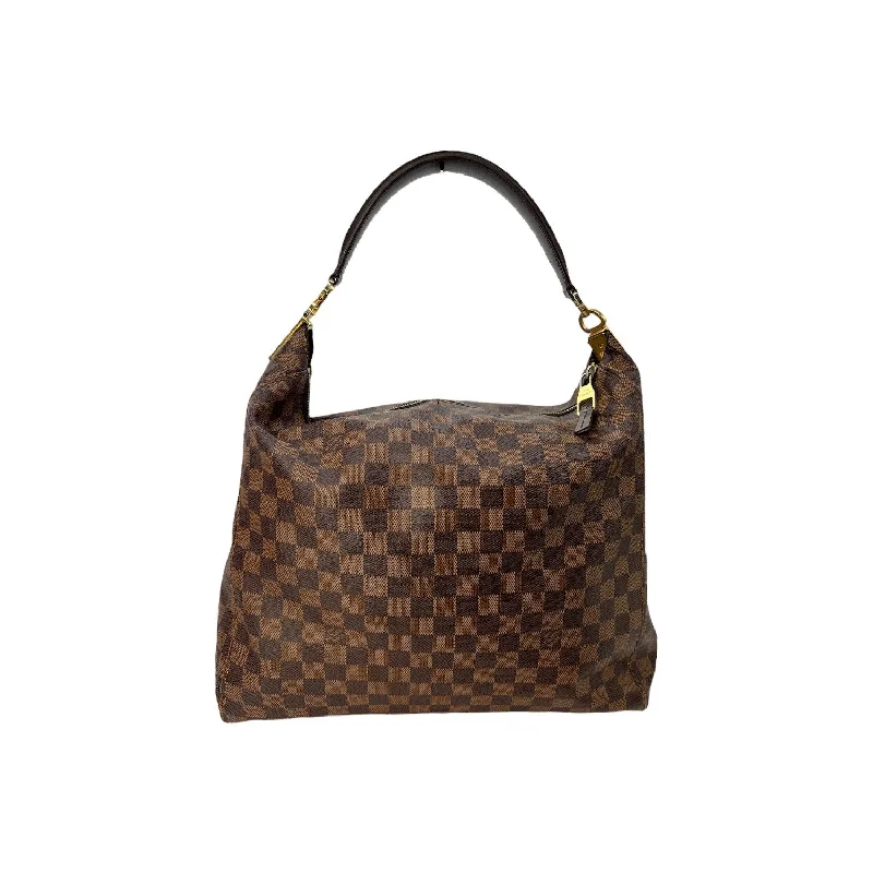 Louis Vuitton tote bags with a printed LV logo on the front for brand visibilityLouis Vuitton Damier Ebene Portobello GM