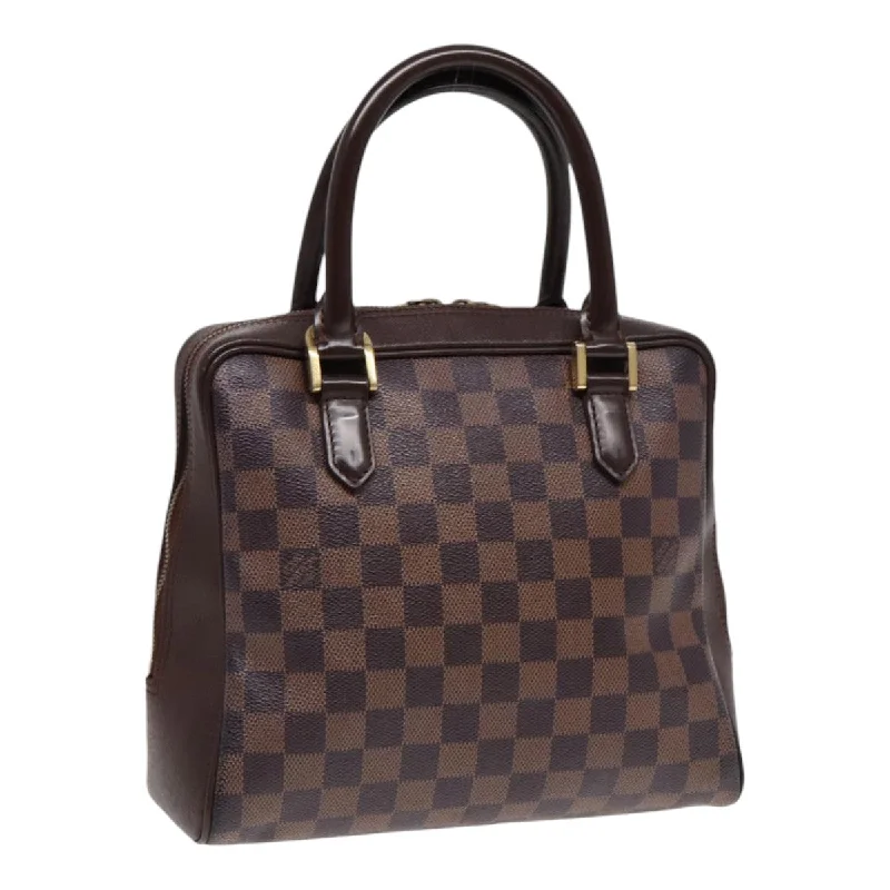 Louis Vuitton tote bags with a water - resistant coating for outdoor useLOUIS VUITTON Damier Ebene Brera Hand Bag N51150 LV Auth yk14329