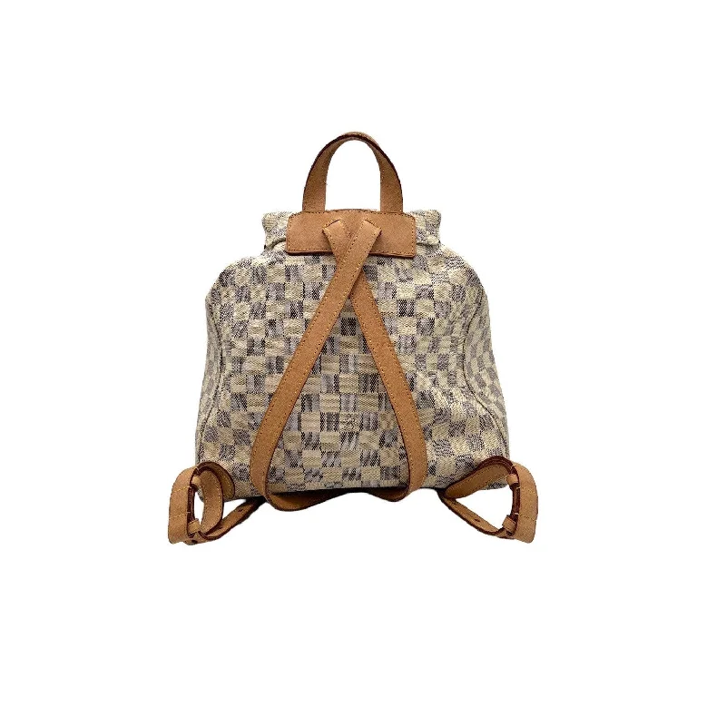 Ladies Louis Vuitton Capucines bags with gold - toned hardwareLouis Vuitton Damier Azur Sperone Backpack