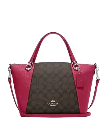 Coach crossbody bags with a detachable coin purse for added functionalityCoach Kacey Satchel In Signature Canvas