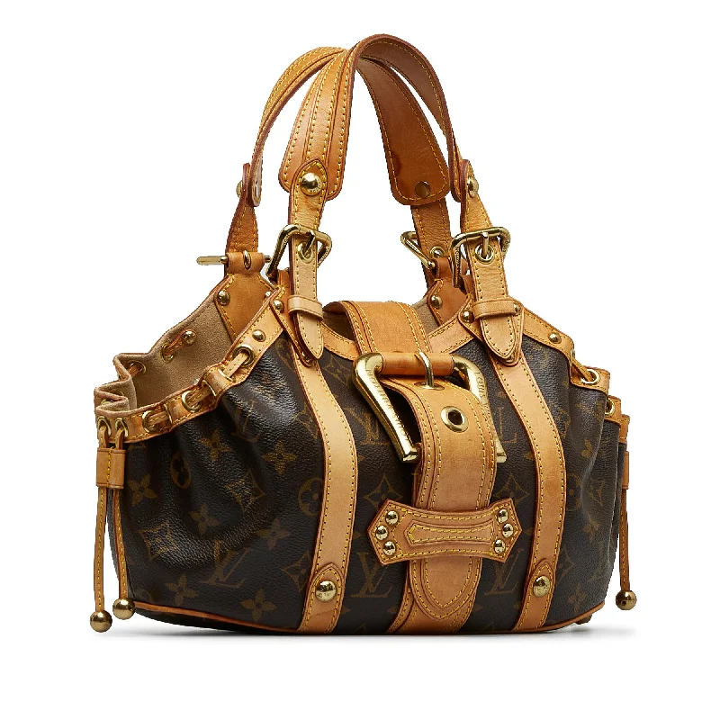 Louis Vuitton bags with a front - flap pocket for quick - access itemsLouis Vuitton Monogram Theda GM (SHG-syVGYq)