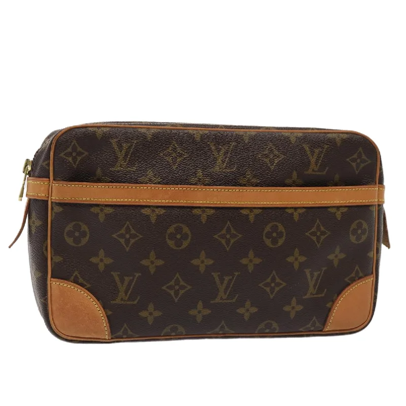 Louis Vuitton bags with a front - zip pocket for small items like keysLOUIS VUITTON Monogram Compiegne 28 Clutch Bag M51845 LV Auth 88001