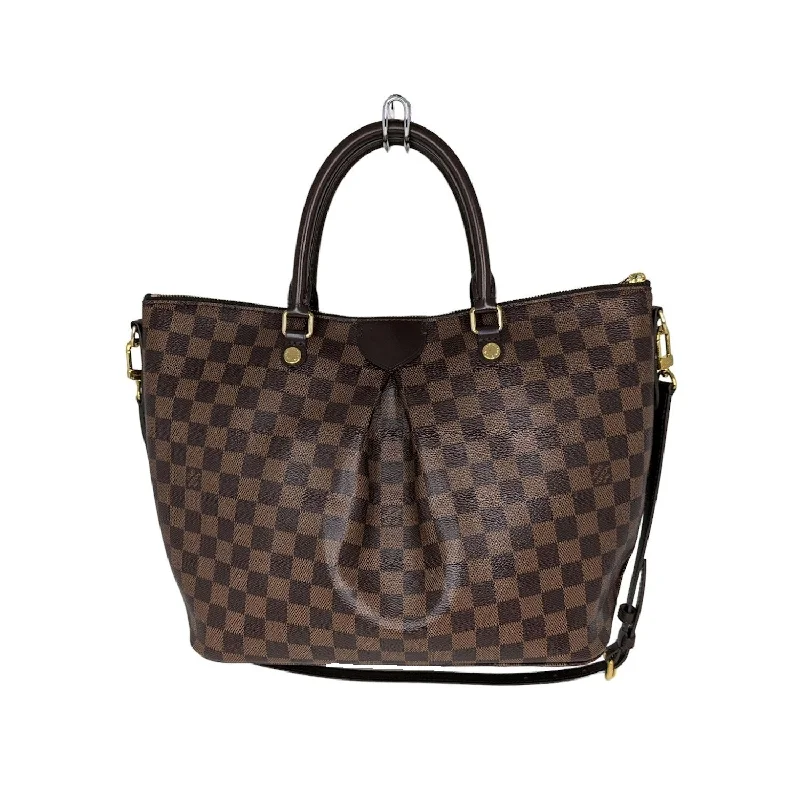 Ladies Louis Vuitton shoulder bags with a wide - width strap for comfortLouis Vuitton Damier Ebene Siena MM Bag