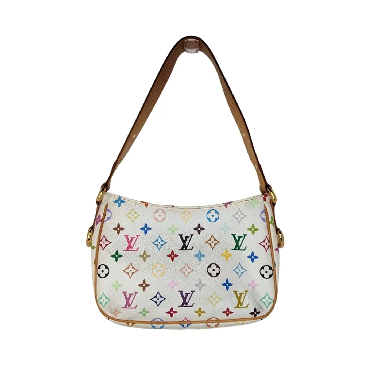 Louis Vuitton Petite Malle bags with a hard - shell structure for uniquenessLouis Vuitton Monogram Multicolor Lodge PM White