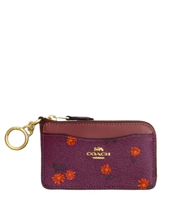 Ladies Coach crossbody bags with a single - strap design for simplicityCoach Multifunction Card Case With Country Floral Print