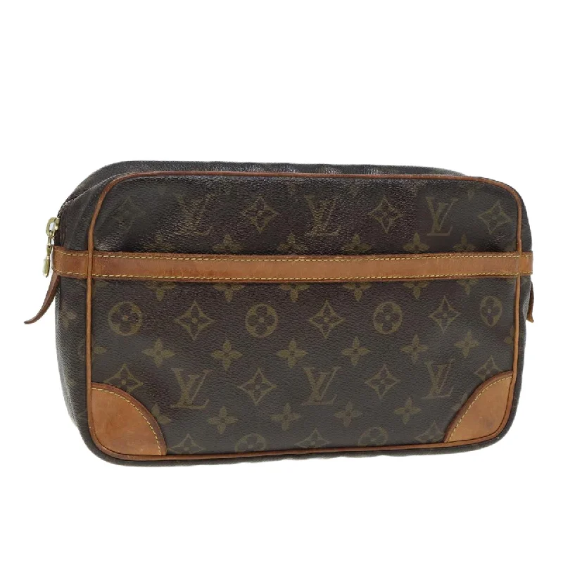 Louis Vuitton tote bags with a double - handle and shoulder - strap optionLOUIS VUITTON Monogram Compiegne 28 Clutch Bag M51845 LV Auth 84469