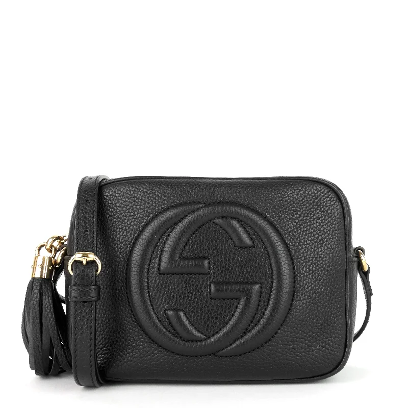 Ladies Gucci shoulder bags with a magnetic - closure flapSoho Disco Calfskin Crossbody Bag