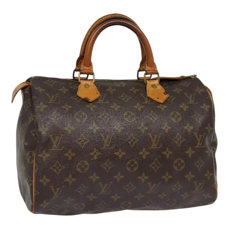 Louis Vuitton handbags with a back - zip pocket for storing valuablesLOUIS VUITTON Monogram Speedy 30 Hand Bag M41526 LV Auth ar12514