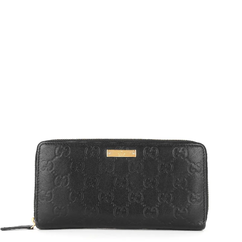 Gucci Dionysus bags for women with tiger - head claspsZip Around Continental Guccissima Leather Wallet