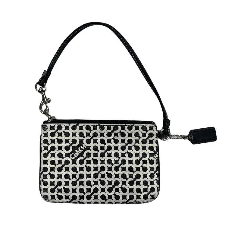 Coach handbags with a perforated leather detail for a breathable and unique designWristlet Designer By Coach  Size: Small