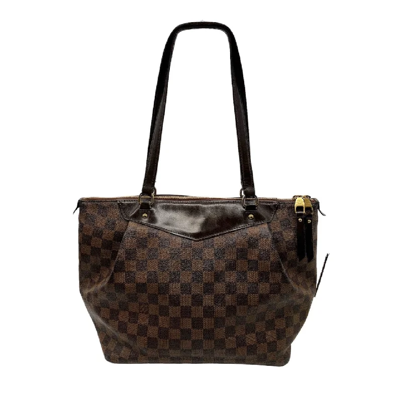 Louis Vuitton handbags with a patent - leather finish for a shiny lookLouis Vuitton Damier Ebene Westminster GM