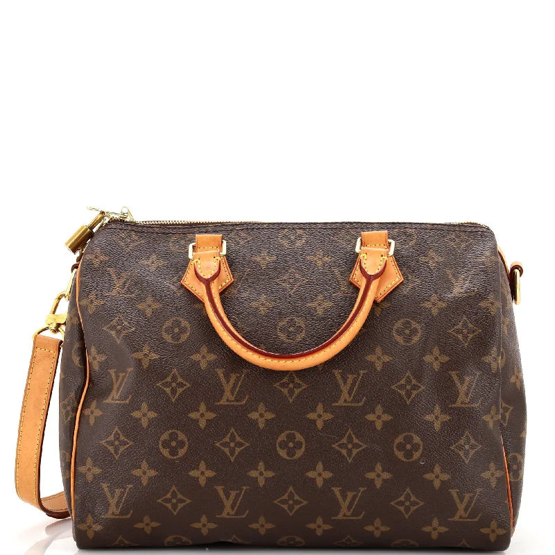 Celine Bags with Antique - Style Hardware for a Vintage VibeSpeedy Bandouliere Bag Monogram Canvas 30