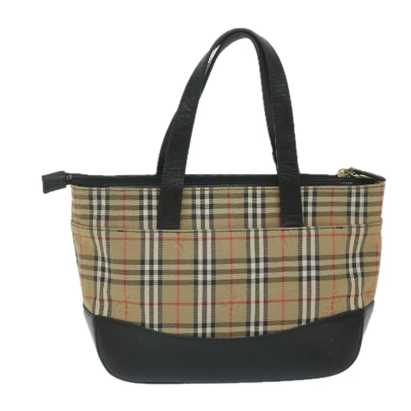 Compact and Portable Burberry Waist BagsBURBERRY Nova Check Hand Bag Canvas Beige Black  61096