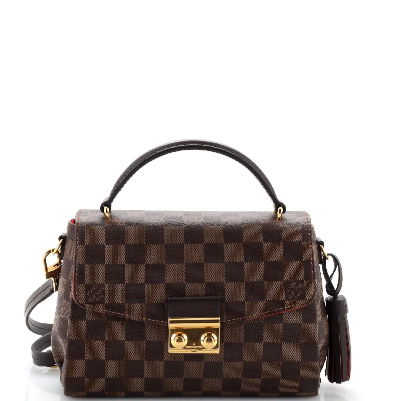 High - End Celine Leather Bags with Signature HardwareCroisette Handbag Damier